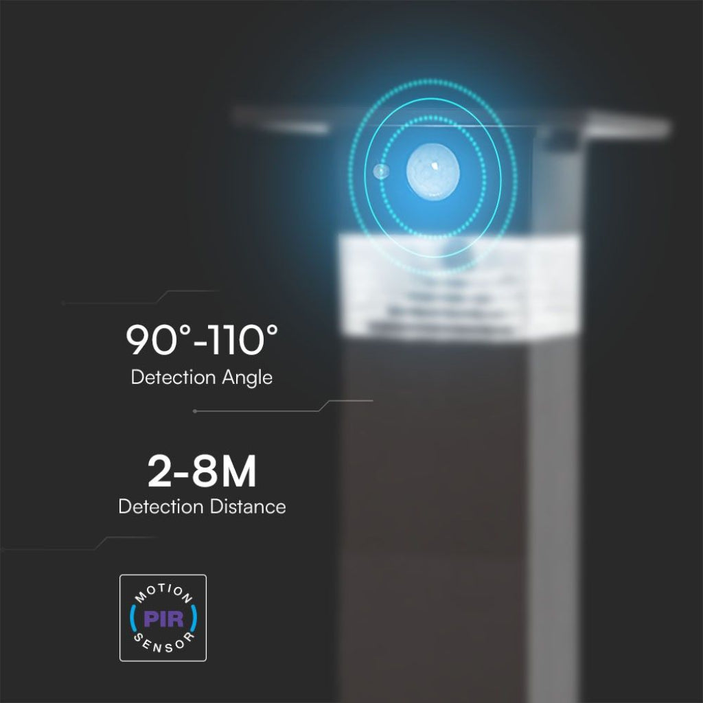 Solar-LED-Gartenstandleuchte 3W mit PIR-Sensor 3000K IP54