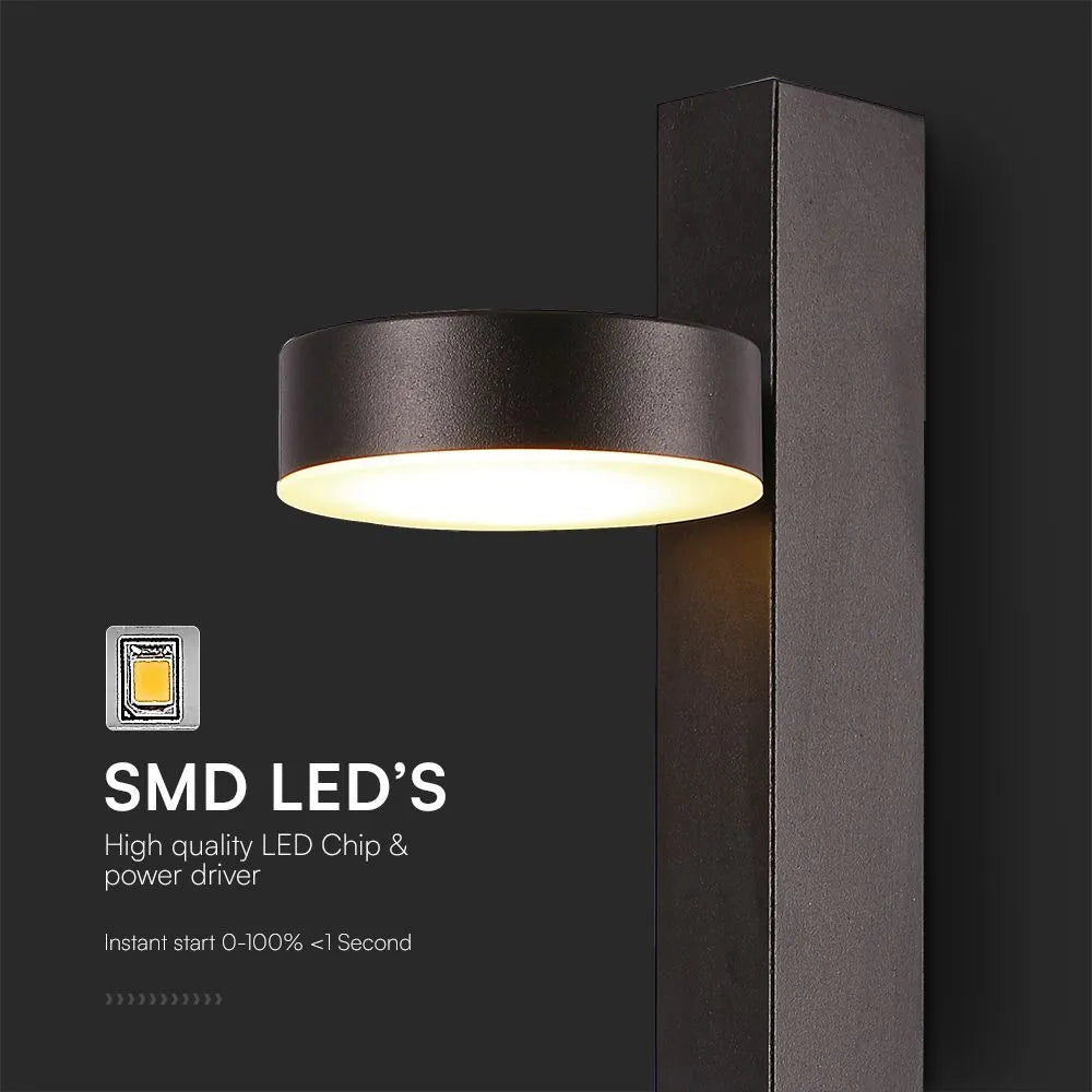 LED-Wandleuchte V-TAC 8 W USB 3000 K – Rundes Design Schwarz