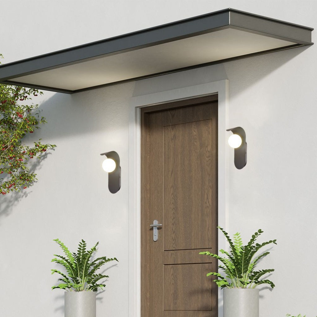 LED Wandleuchte mit G9-Fassung – Metall und schwarzes Glas