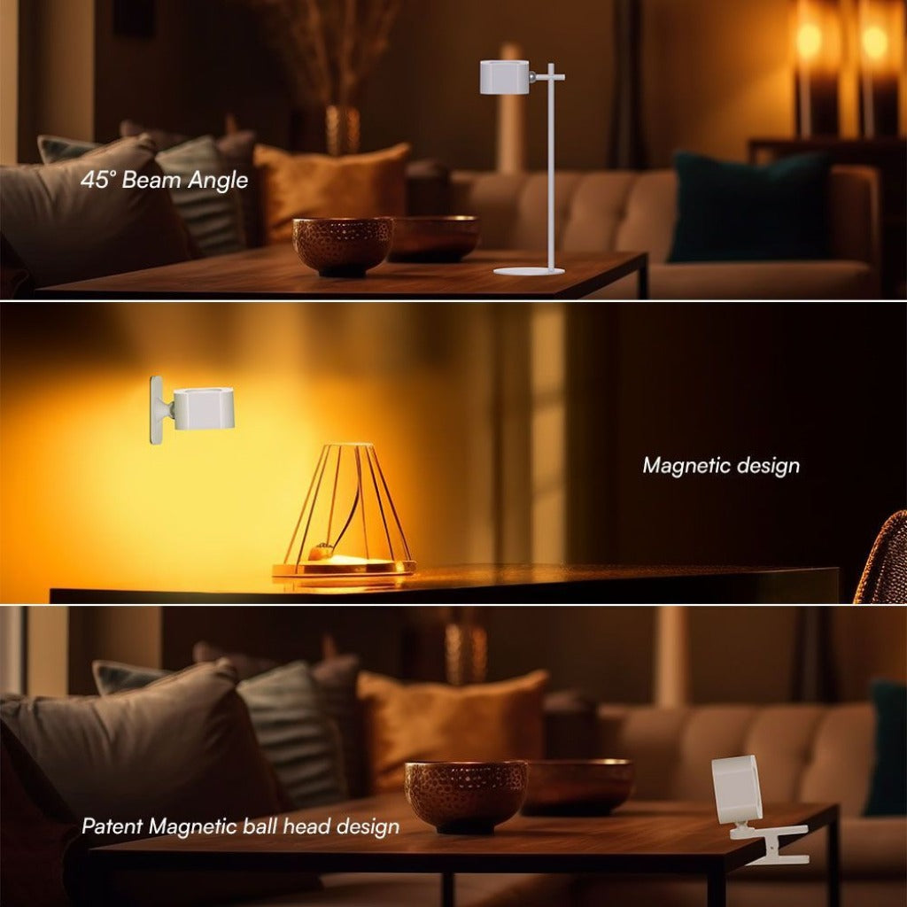 Lampada LED da Tavolo Magnetica 3W Ricaricabile USB‑C Bianca
