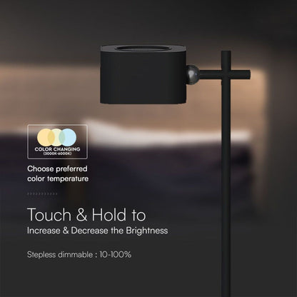 LED Tischleuchte magnetisch 3W USB-C wiederaufladbar Schwarz