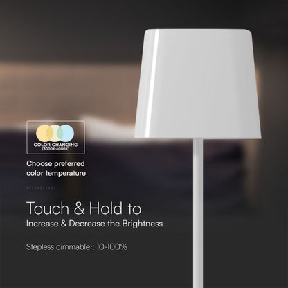 Lampada LED da Tavolo Magnetica 5W Ricaricabile USB‑C Bianca IP65