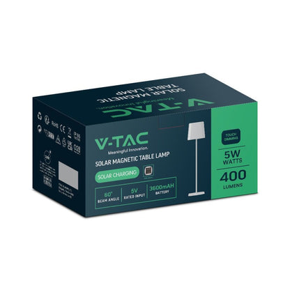 Lampada LED da Tavolo Magnetica 5W Ricaricabile USB‑C Bianca IP65