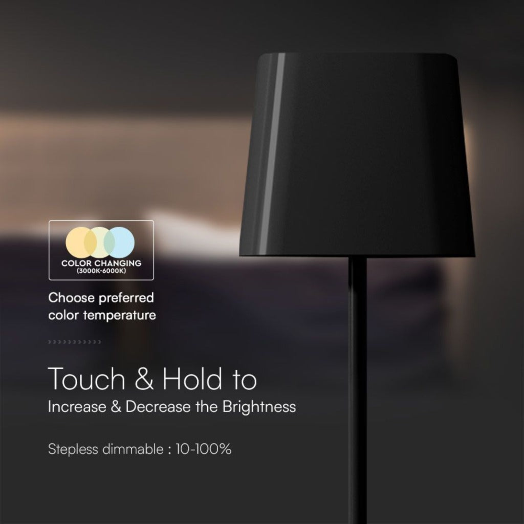 5W USB-C Rechargeable Black IP65 Magnetic LED Table Lamp