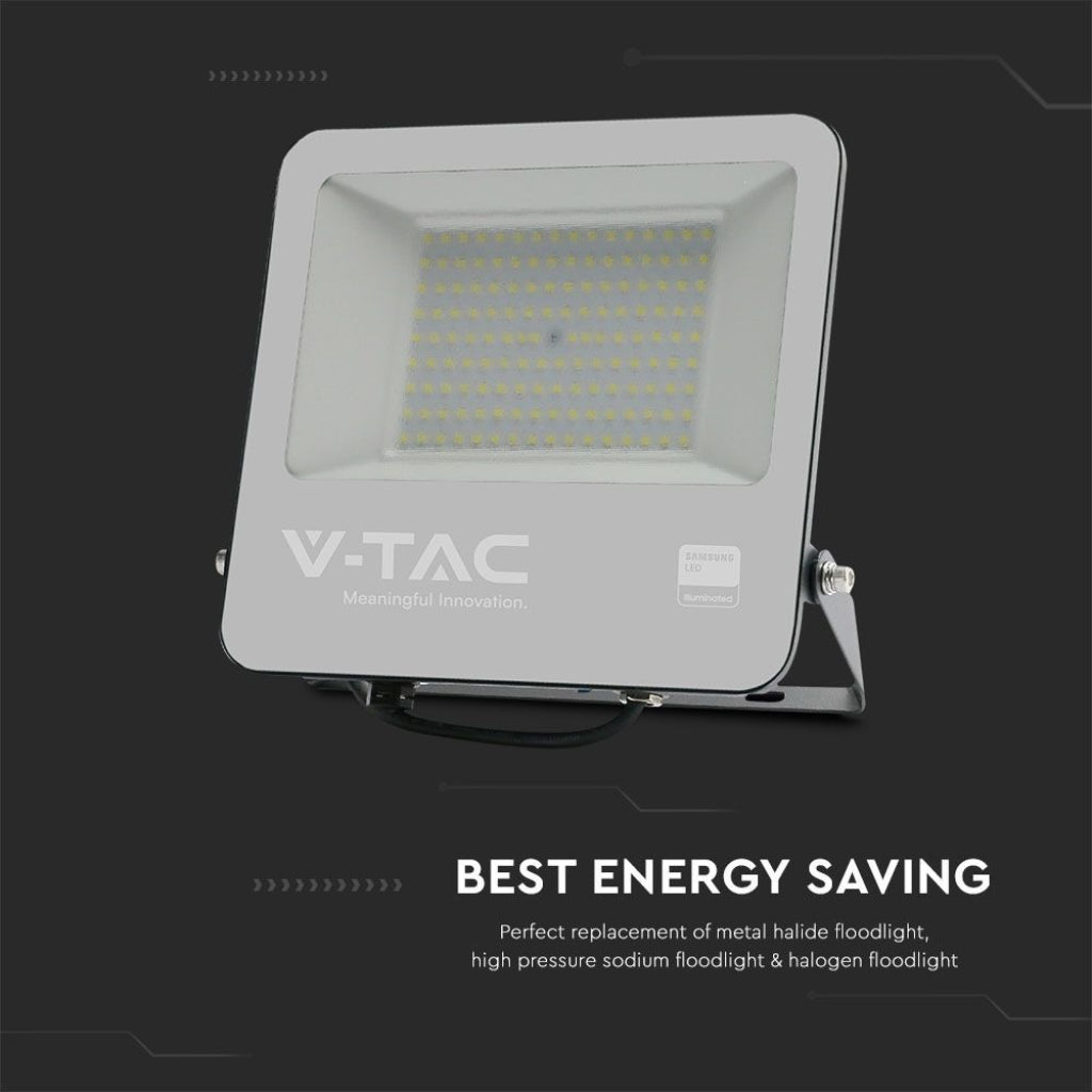Faro LED 100W Chip Samsung Nero 6400K IP65 con Cavo 1m