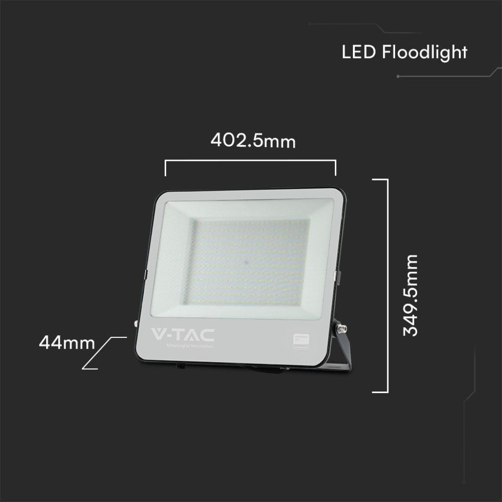 LED Flutlicht 200W Samsung Chip Schwarz 6500K IP65 mit 1m Kabel