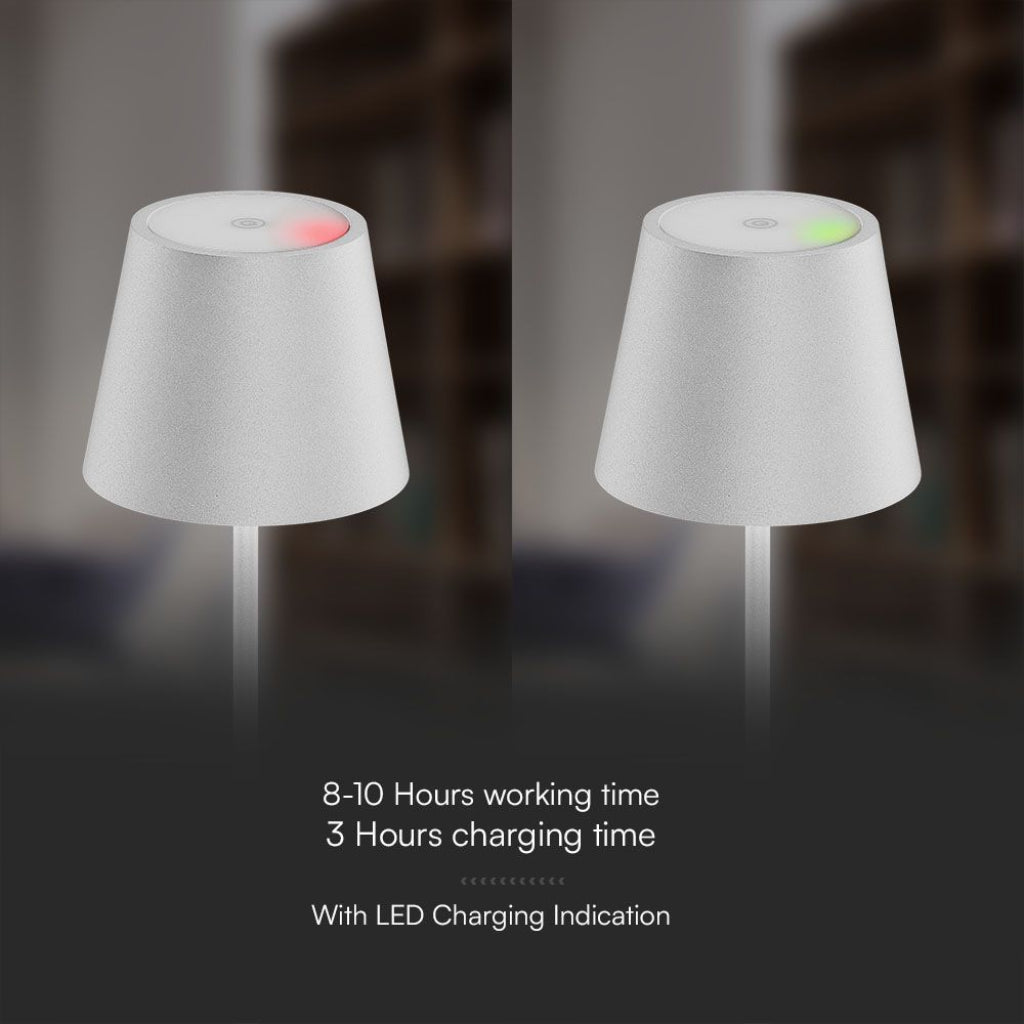 Lampada LED da Tavolo 15W Bianca con Dimmer Touch e Ricarica Wireless