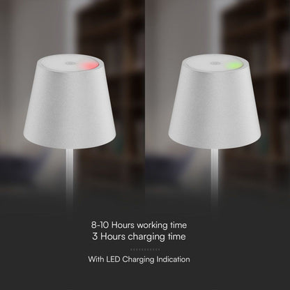 Lampada LED da Tavolo 15W Bianca con Dimmer Touch e Ricarica Wireless