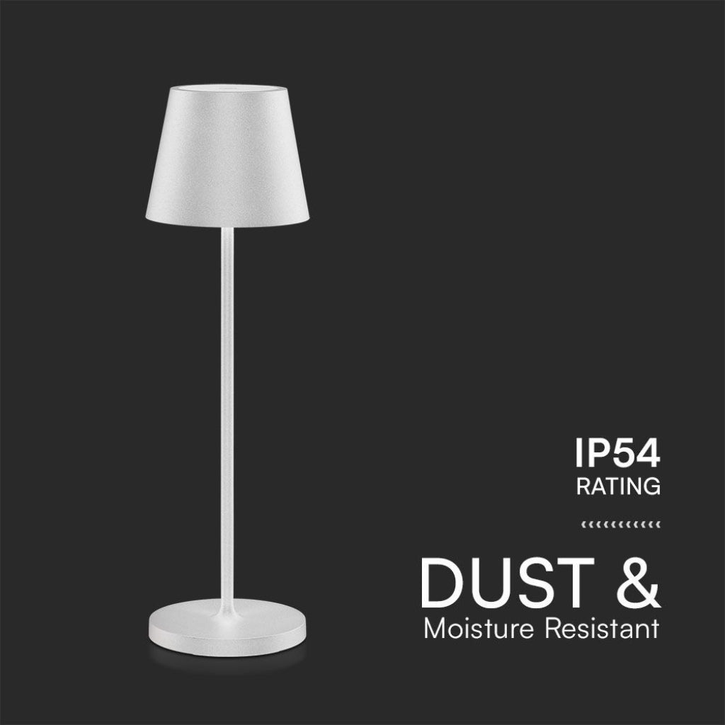 Lampada LED da Tavolo 15W Bianca con Dimmer Touch e Ricarica Wireless