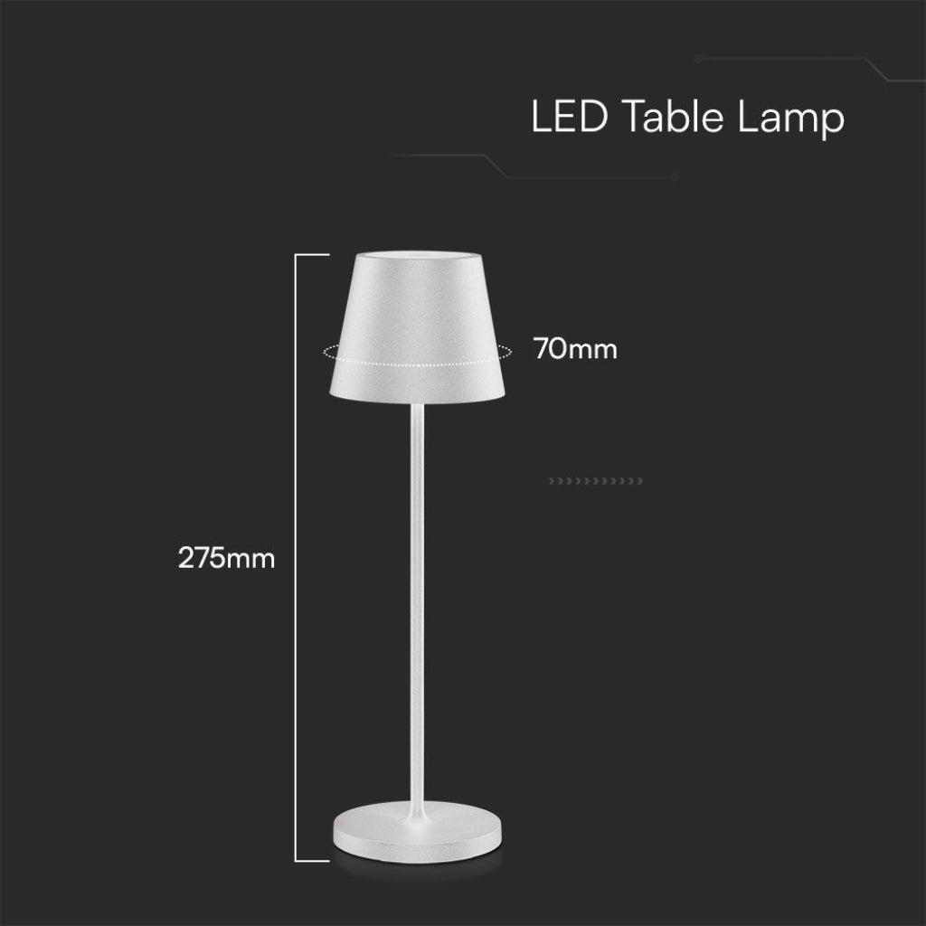 Lampada LED da Tavolo 15W Bianca con Dimmer Touch e Ricarica Wireless