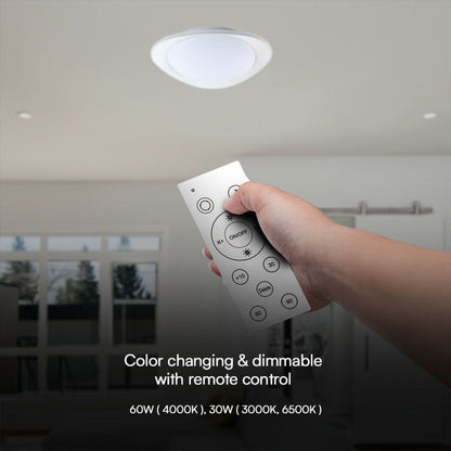 Plafoniera LED 60 W Rotonda con Telecomando CCT 3000–6500 K