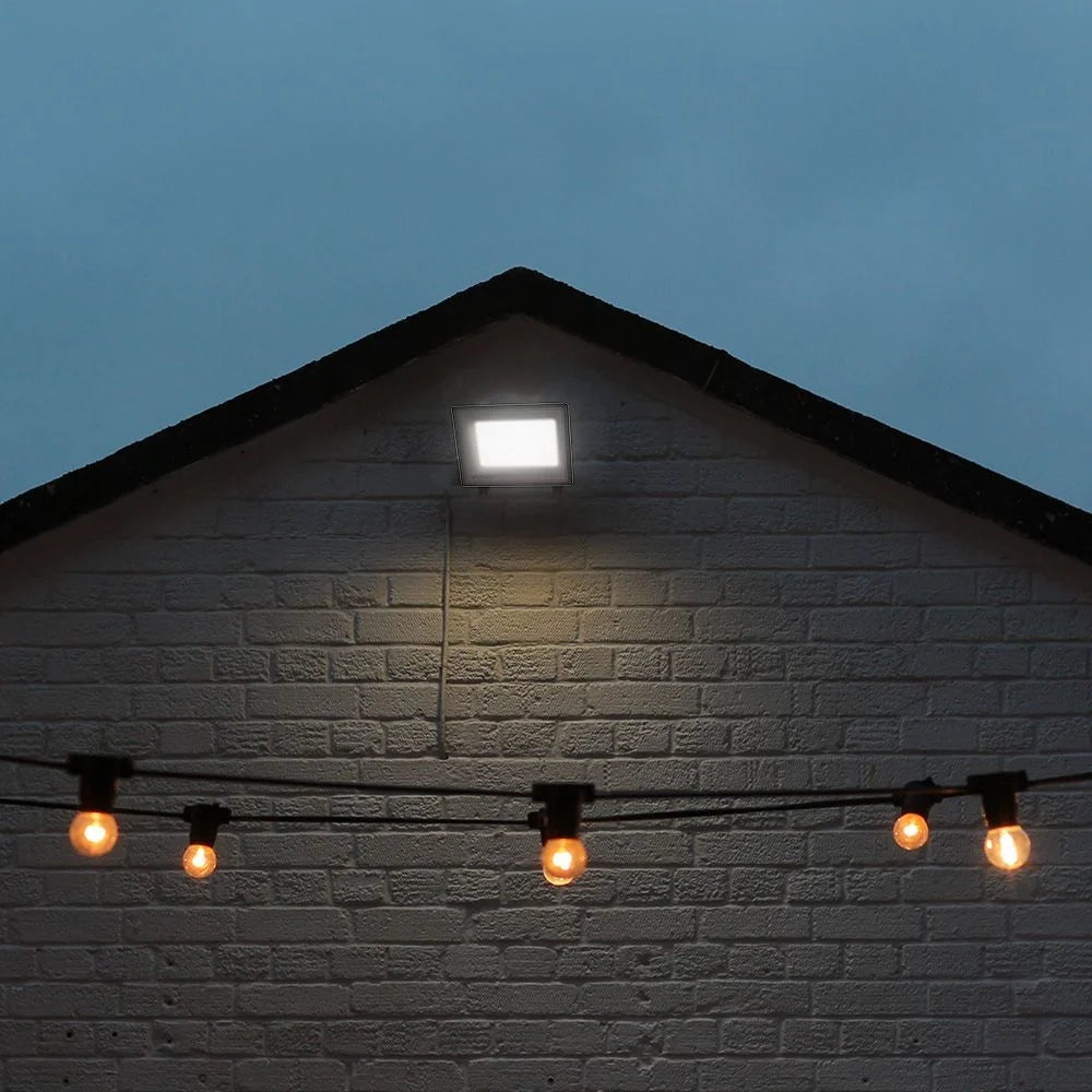 Faro LED 50W CCT 3in1 IP65 con LED Sostituibili | Grigio Scuro