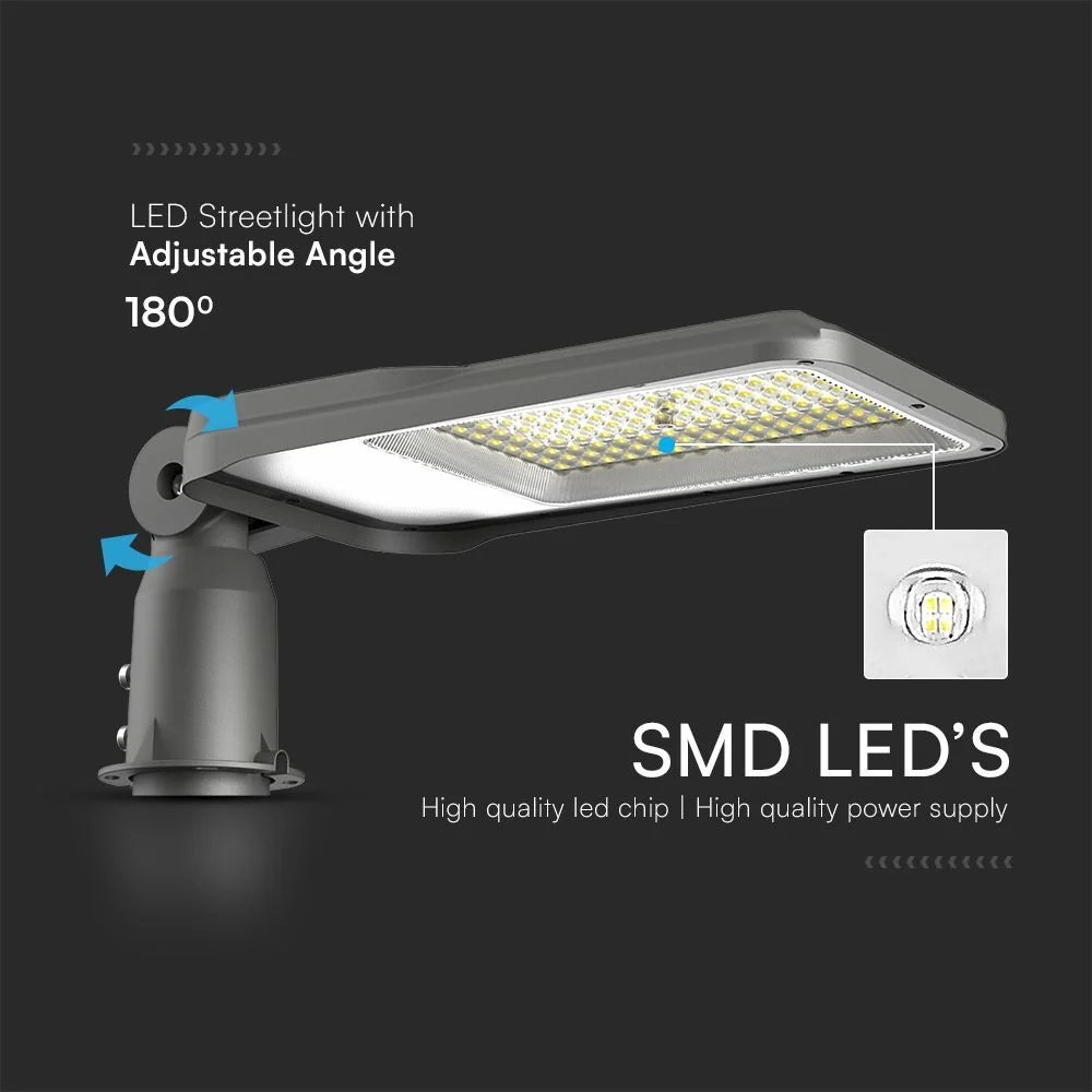 LED Straßenleuchte 50W 6500K IP65 Samsung Chip | Grau
