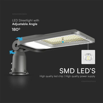 LED Straßenleuchte 50W 6500K IP65 Samsung Chip | Grau