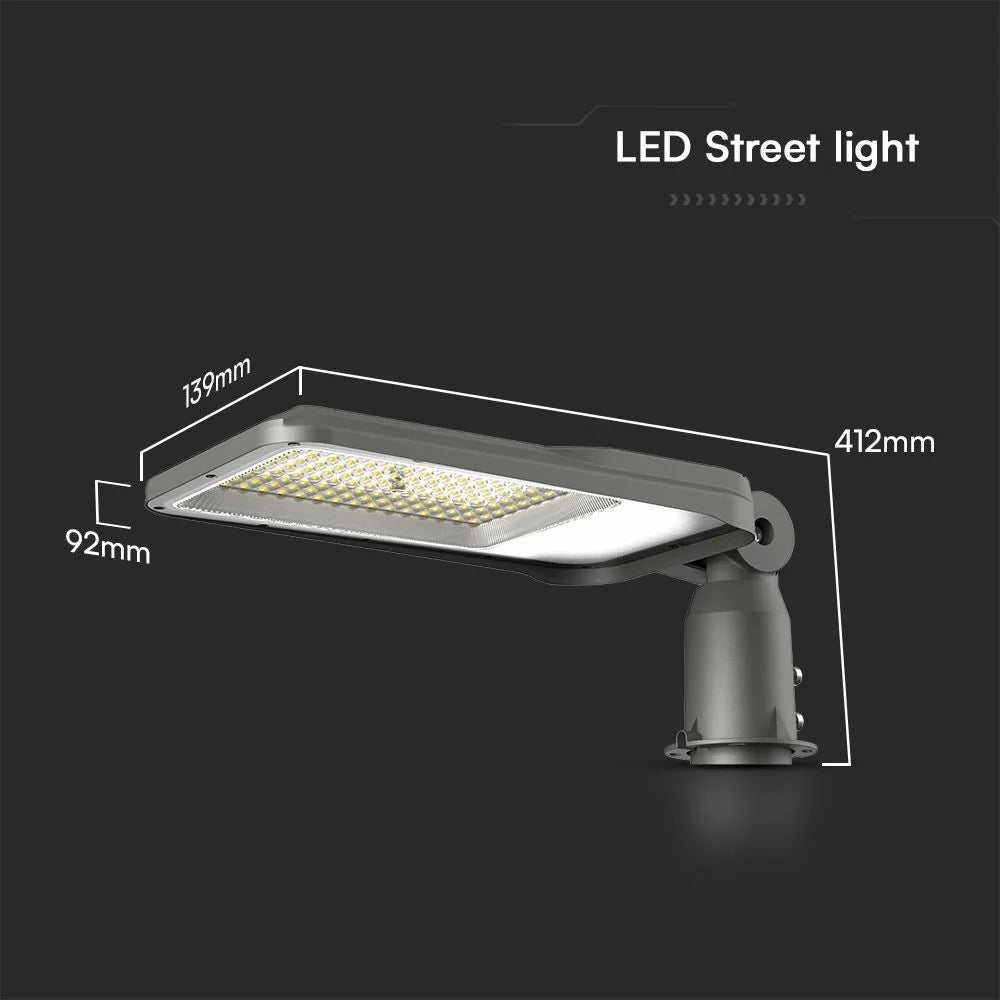 LED Straßenleuchte 50W 6500K IP65 Samsung Chip | Grau