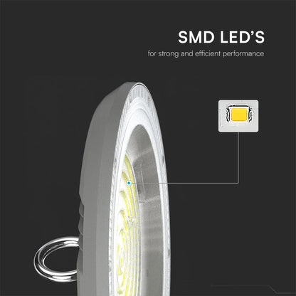 LED UFO Hallenstrahler 100W CCT 3in1 IP65 mit Schalter | Grau