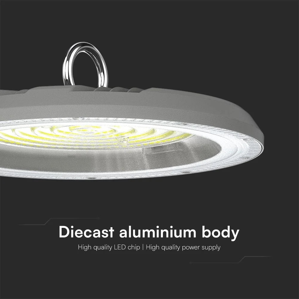 LED UFO Hallenstrahler 100W CCT 3in1 IP65 mit Schalter | Grau