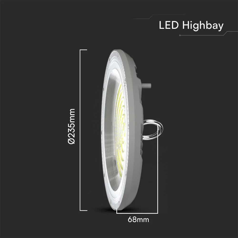 LED UFO Hallenstrahler 100W CCT 3in1 IP65 mit Schalter | Grau