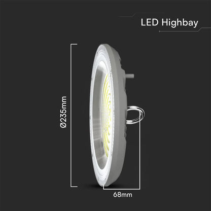 LED UFO Hallenstrahler 100W CCT 3in1 IP65 mit Schalter | Grau