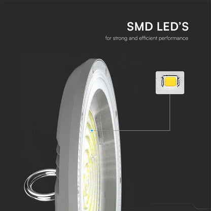 LED-UFO-Hallenstrahler 150W CCT 3in1 IP65 mit Schalter | Grau