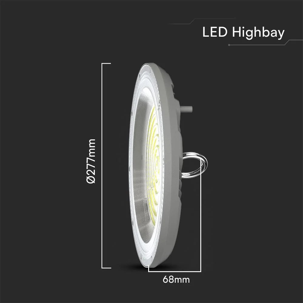 LED-UFO-Hallenstrahler 150W CCT 3in1 IP65 mit Schalter | Grau