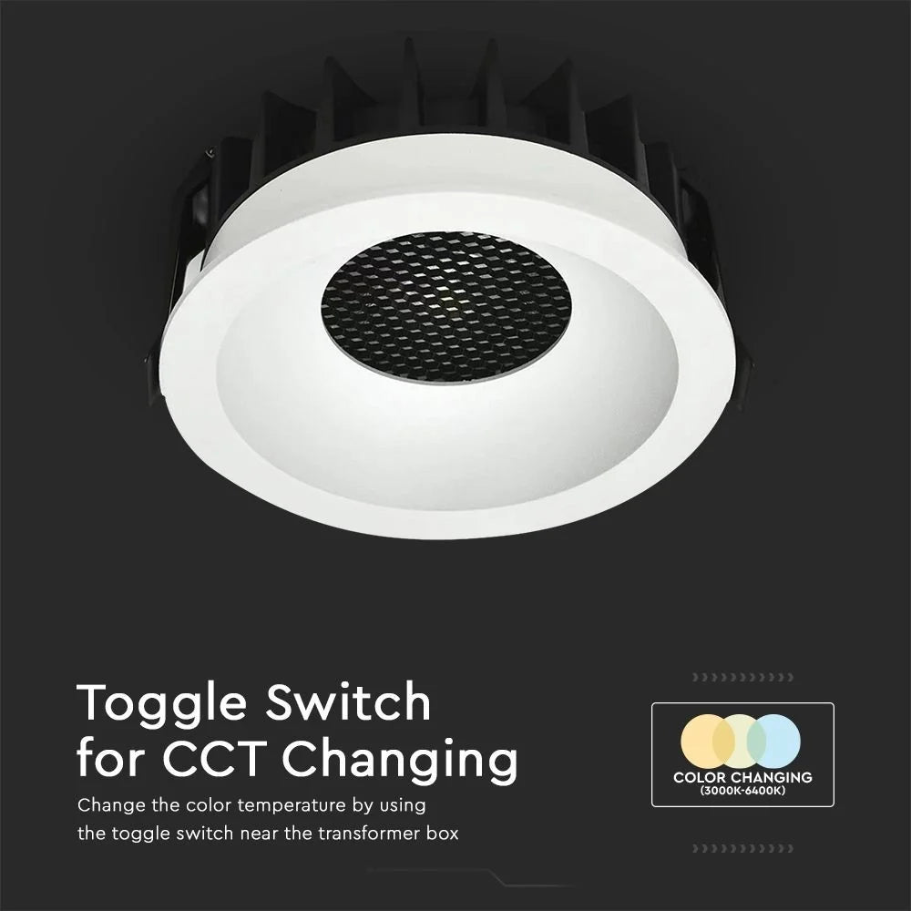 Faretto LED Incasso 24W COB CCT 3in1 CRI90 Bianco | V-TAC Bridgelux