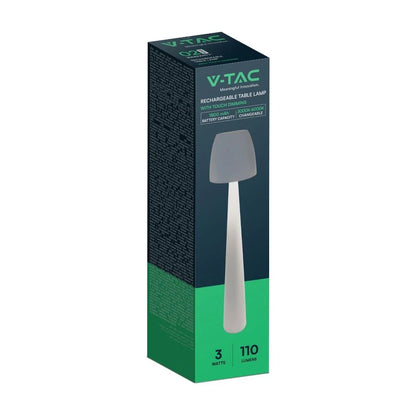 Lampada LED Tavolo 3W USB-C Touch Dimmer CCT Bianca V-TAC