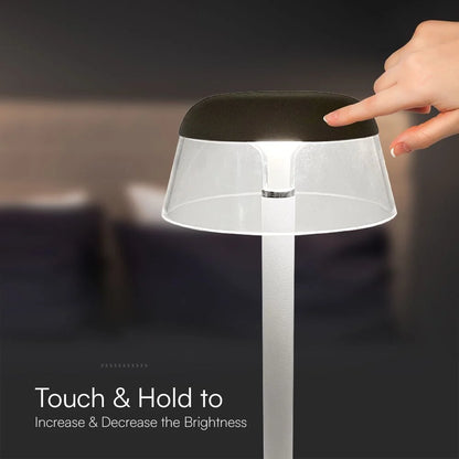 Lampada LED Tavolo 3W Ricaricabile USB-C Touch CCT Bianca V-TAC