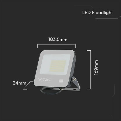 LED-Fluter 50W Samsung 4000K IP65 Schwarz V-TAC für den Außenbereich