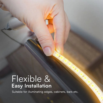 Strip led 220v smd2835 50m 3000k ip65 luce calda con spina