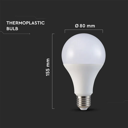Lampadina LED E27 20W A80 6500K 120lm/W V-TAC Luce Fredda