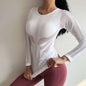 Women's fitness T-shirt, long-sleeved sports T-shirt