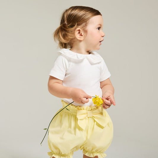 Body off-white con frappa ricamo