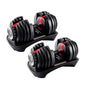 Hb Pair of Adjustable Dumbbells Selectorized Fitness Variable Weight 0-24kg