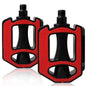 BIKE PEDALS MTB CITY UNIVERSAL REFLECTORS NON-SLIP RED