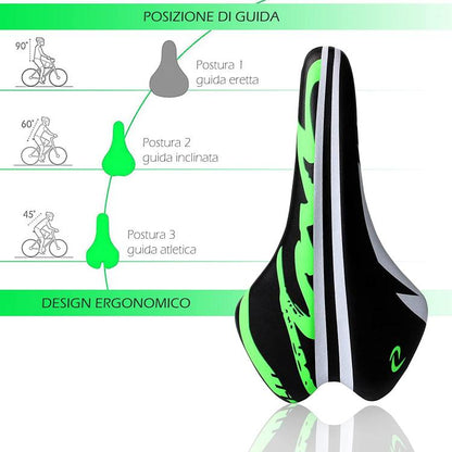 Ergonomischer Fahrradsattel, bequemer und sportlicher Memory-Schaum Fahrradsattel gegen Prostatabeschwerden