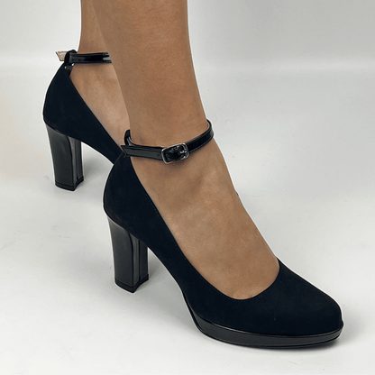 Morablu 2594 Velvet Nero Vernice Tacco 80
