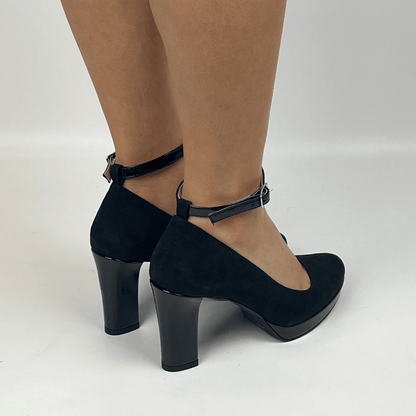 Morablu 2594 Velvet Nero Vernice Tacco 80