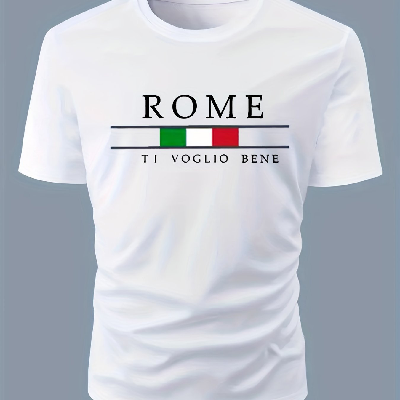 ROME Maglietta Stampata Da Uomo Per L'estate All'aperto, Eleganti Top A Girocollo Da Uomo, Regalo Per Uomini