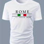 Men's Rome Printed T-Shirt for Summer Outdoor, Stylish Men's Crew Neck Tops, Gift for Men
