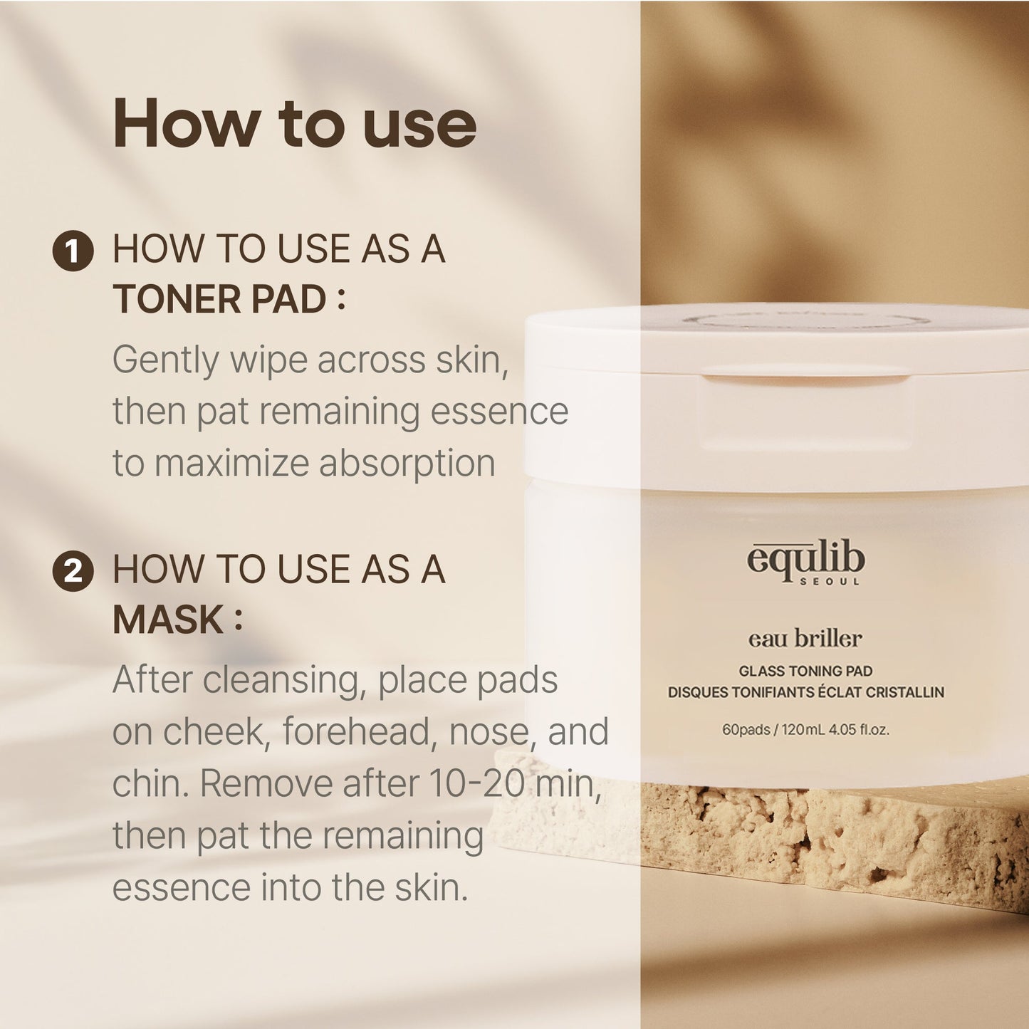 equlib EAU BRILLER PAD (60 EA)