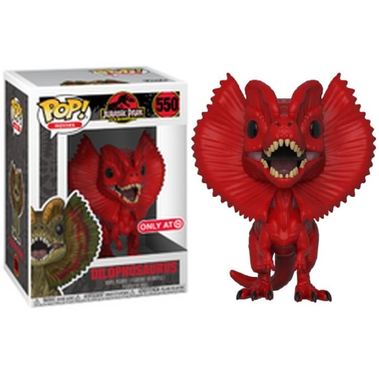 Funko Pop! Jurassic Park (550) Dilophosaurus (Limitierte Rote Edition) Vinylfigur
