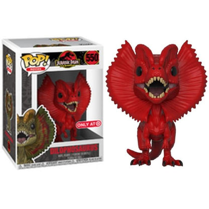 Funko Pop! Jurassic Park (550) Dilophosaurus (Limitierte Rote Edition) Vinylfigur