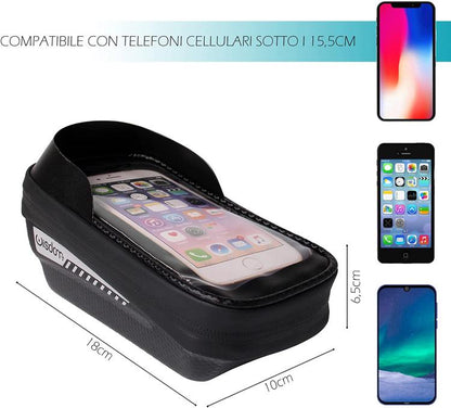 FAHRRADRAHMEN-TASCHE HALTERUNG HANDY SMARTPHONE BIS 15,5cm