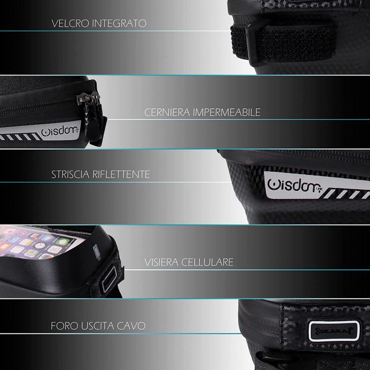 FAHRRADRAHMEN-TASCHE HALTERUNG HANDY SMARTPHONE BIS 15,5cm
