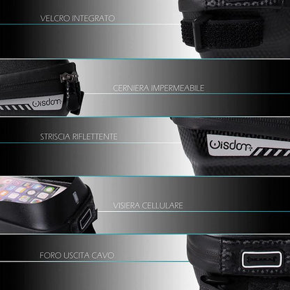 FAHRRADRAHMEN-TASCHE HALTERUNG HANDY SMARTPHONE BIS 15,5cm