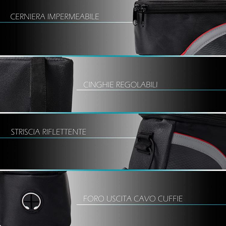 WASSERDICHTE FAHRRADRAHMEN-TASCHE FÜR SMARTPHONE HANDY