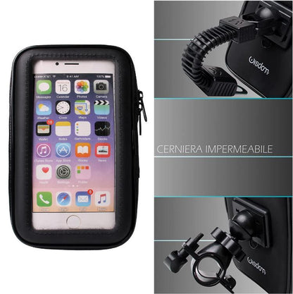 Supporto Impermeabile Porta Cellulare Telefono Per Bici E Moto Borsa Bicicletta
