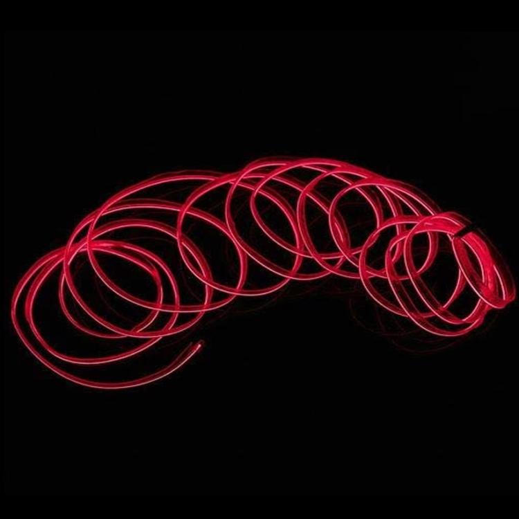 LED-Lichtleiste Glasfaser 12V Innenraum Auto Dekoratives Licht Atmosphäre (3M-Rot)