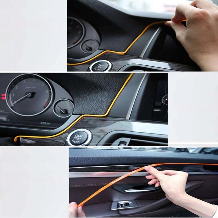 LED-Lichtleiste Glasfaser 12V Innenraum Auto Dekoratives Licht Atmosphäre (3M-Rot)